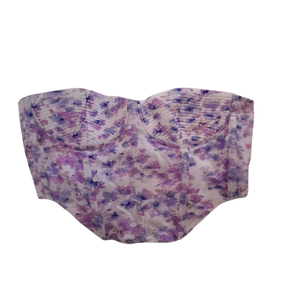 Bardot nwt Mirabelle floral bustier top womens XXL US 12 strapless festival